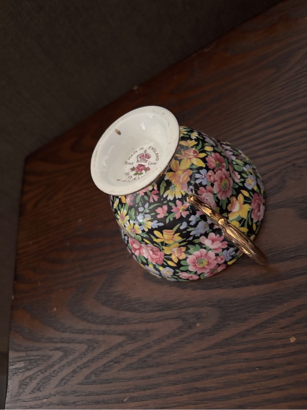 Vintage Rosina Floral Chintz Teacup & Saucer - Picture 10 of 13